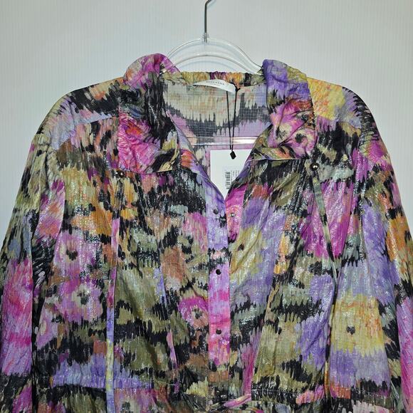 Roseanna Polaroid Technique Paolo Trench Light Coat Multi Color Metallic NEW - Picture 4 of 16